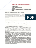 Excepción Por Falta Legitimidad para Obrar