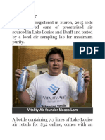 Bottled Air: Vitality Air Founder Moses Lam