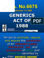 Philippines' 1988 Generics Act promotes use of generic drug names