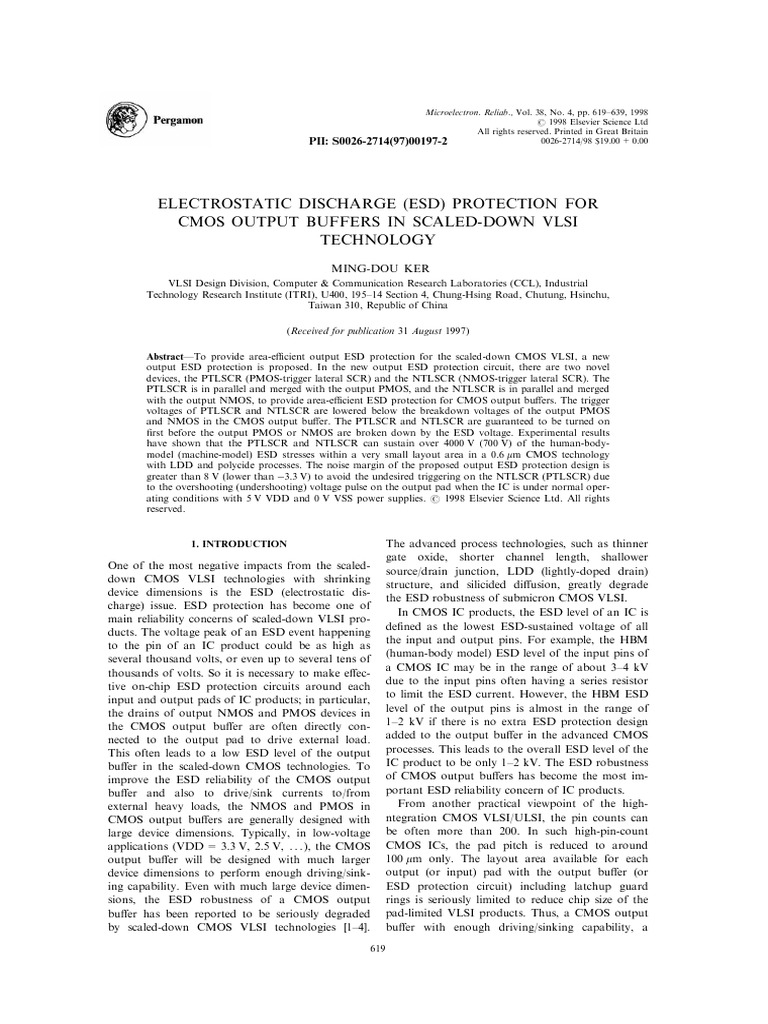 1998Electrostatic Discharge (ESD) Protection For CMOS Output Buffers