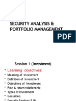 Security Analysis & Portfolio Management