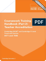 Coursework Training Handbook Part 2 Teacher Accreditation 0471 and 7096 PDF