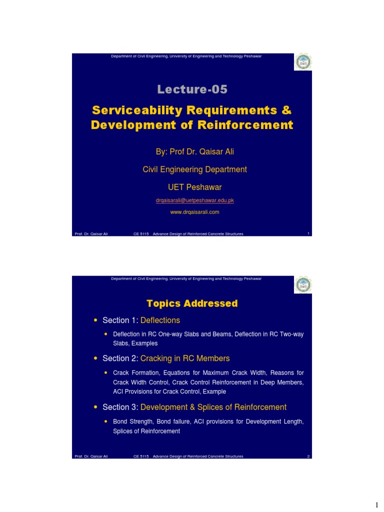 Serviceability in Reinforced Concrete Design | PDF | Beam (Structure ...