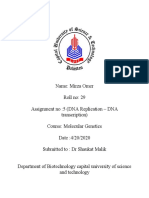 Dna Replication Transcription Mirza OMER_ BBT193033