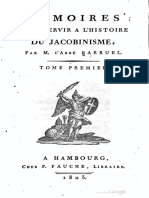 Barruel Augustin-Mémoires pour servir à l'histoire du jacobinisme-Tome 1