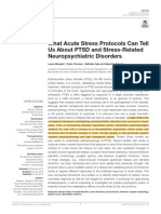 What Acute Stress Protocols Can Tell Us About PTSD and Stress-Related Neuropsychiatric Disorders