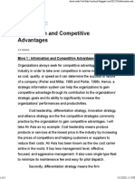 Information and Competitive Advantages
