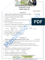 Inter II Year Chemistry Question Paper - III PDF