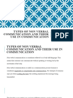 Types of Non Verbal Communication and Their Use in Communication