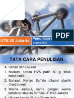 Tata Cara Penulisan Skripsi UTA'45 Jakarta