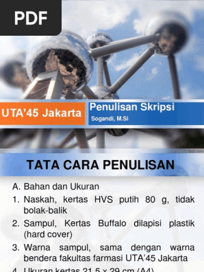 3 Tata Cara Penulisan Skripsi Uta 45 Jakarta