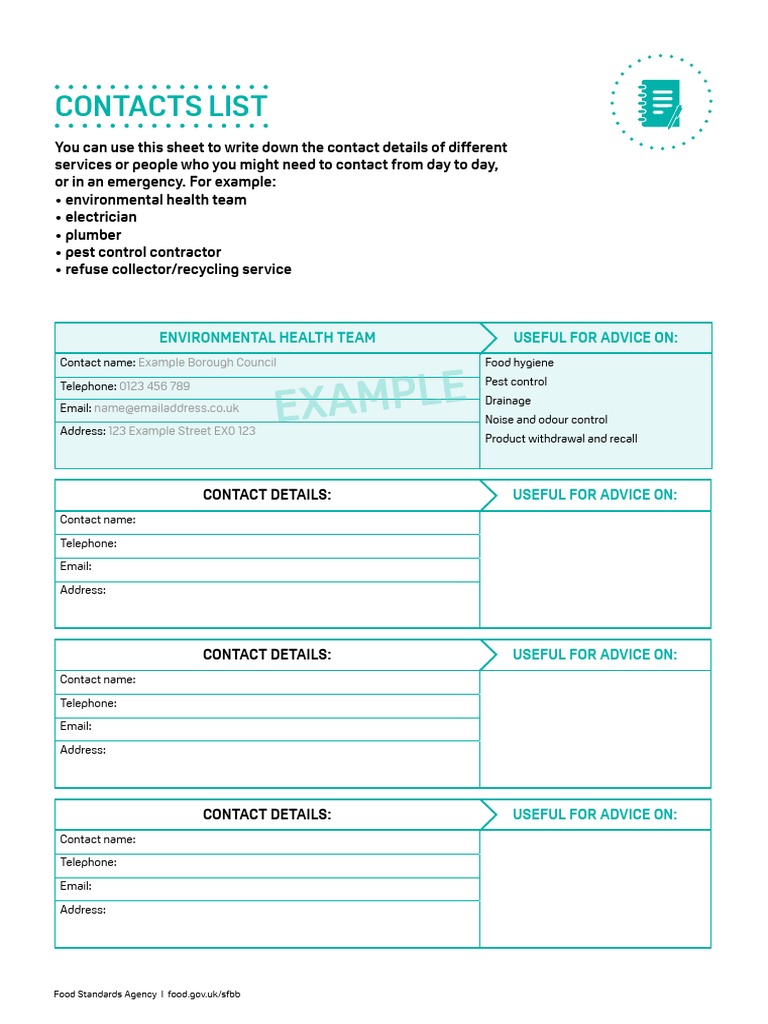 Essential Emergency Contacts List | PDF