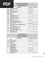 Cost of Goods Sold Statement