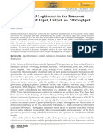 Democracy and Legitimacy in The European Union Revisited: Input, Output and Throughput'