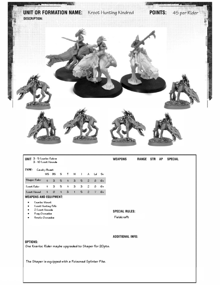 Kroot Hunting Kindred | PDF