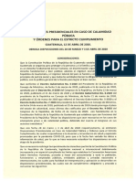 DISPOSICIONES PRESIDENCIALES 12 ABRIL