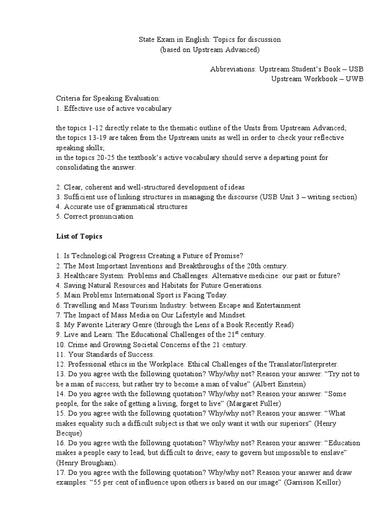 State Exam Grammar and Topics PDF Pronoun Noun