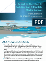 Project Report On The Effect of Thermal Pollution and Oil Spill On Marine Animals