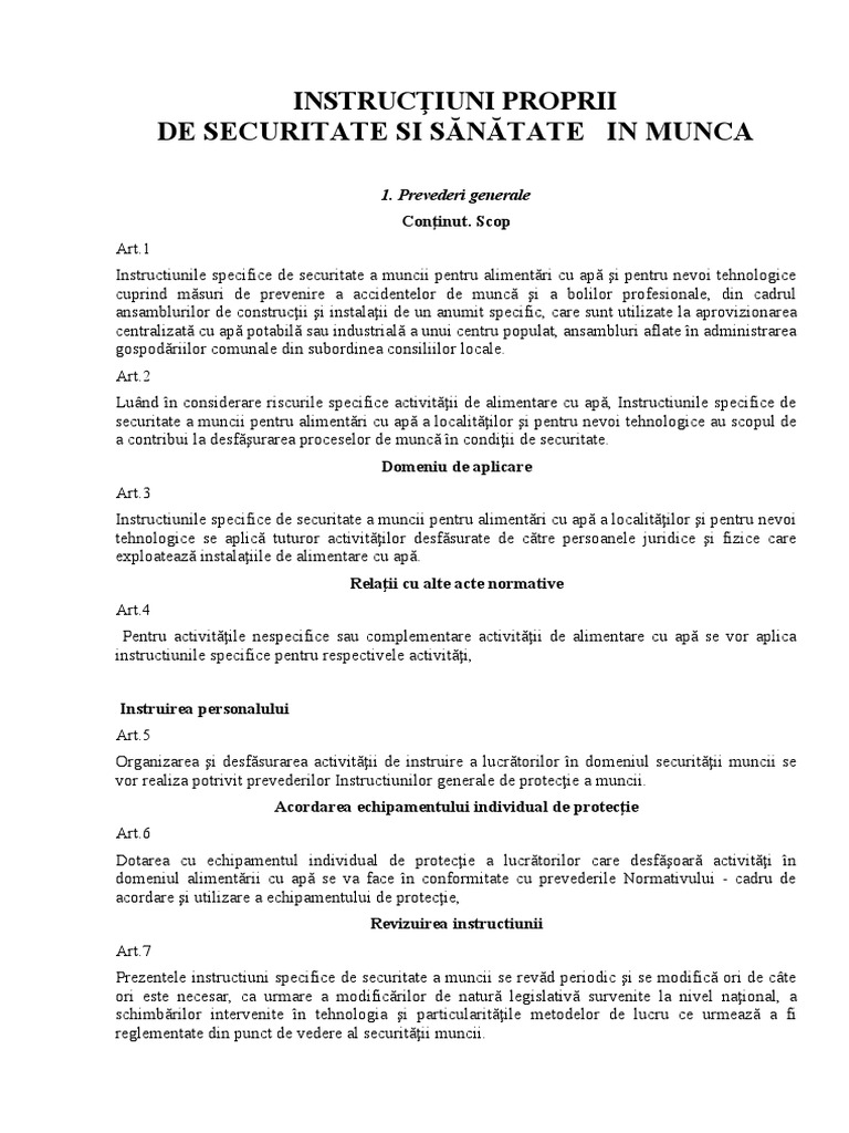 Instructiuni Proprii - Model 2 | PDF
