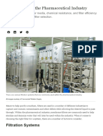 Filter Types For The Pharmaceutical Industry - Water Tech Online
