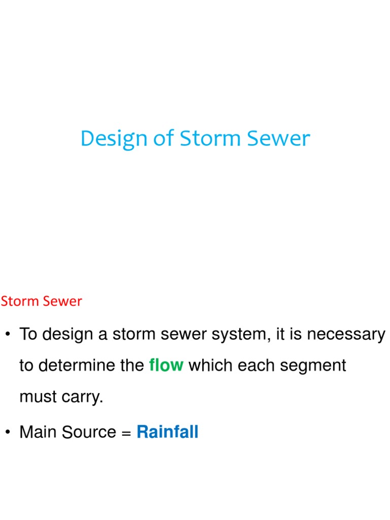 Storm Sewer Design Guidelines | PDF | Storm Drain | Surface Runoff