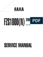 Yamaha FZS1000 Service Manual Section Overview