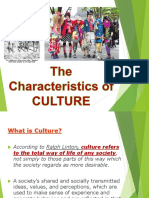 Characteristics of Culture 2019