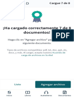 ¡Ha Cargado Correctamente 7 de 8 Documentos!: Haga Clic en "Agregar Archivo" para Cargar El Siguiente Documento