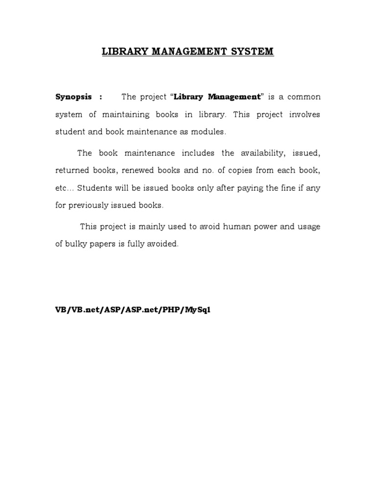 Library System for Students | PDF