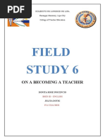 Field Study 6: On A Becoming A Teacher