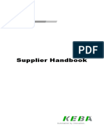 KEBA Supplier Handbook V1.0 03