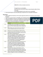 Sustainability Worksheet