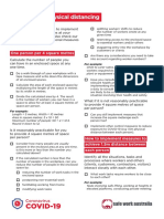 CHECKLIST: Physical Distancing: One Person Per 4 Square Metres