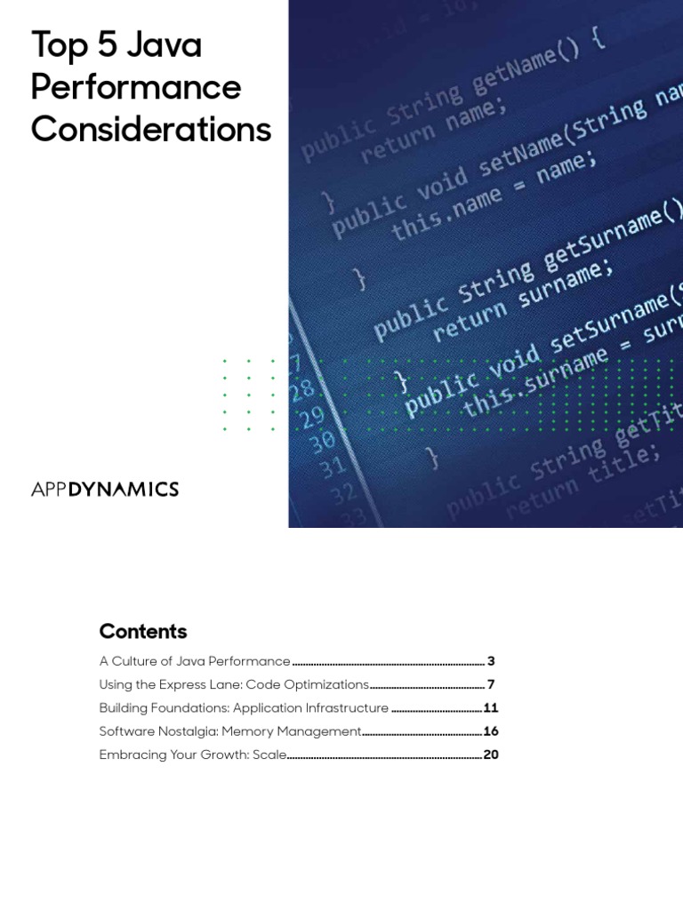 Top 5 Java Performance Considerations | PDF | Cache (Computing) | Java ...