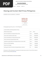 Glazing and Curtain Wall Prices Philippines - PHILCON PRICES