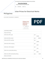 List of Construction Prices For Electrical Works Philippines - PHILCON PRICES