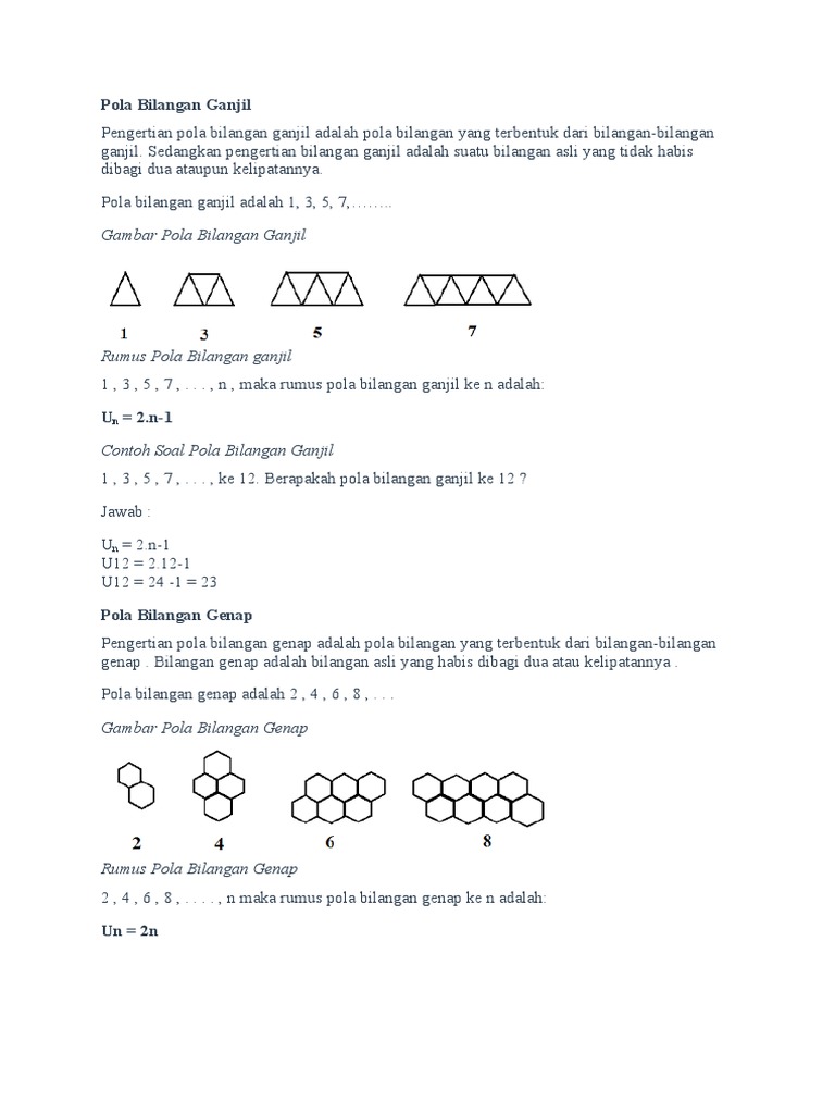 Gambar Pola Bilangan Ganjil