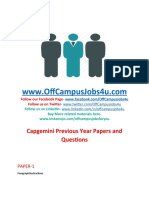 Capgemini Previous Year Papers and Questions: Paper-1