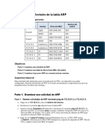 Packet Tracer: Revisión de La Tabla ARP