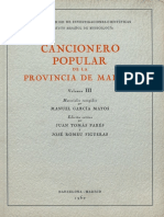 Juan Tomás Parés & José Romeu Figueras - Cancionero Popular de La Provincia de Madrid. Volumen III PDF