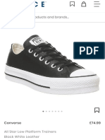 Converse All Star Low Platform Trainers Black White Leather - Hers Trainers PDF