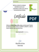 Certificado de conclusão de evento