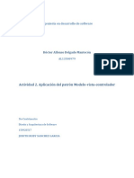 Actividad 2. Aplicación Del Patrón Modelo-Vista-Controlador: Ingeniería en Desarrollo de Software