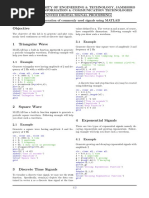 Objective: % Time (Sampling Freq - 10 HZ) % Amplitude % Frequency % The Command y (Y 0) 0 Removes - Ve Values