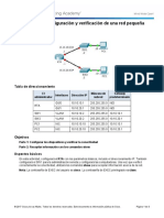 1.1.4.5 Packet Tracer - Configuring and Verifying a Small Network