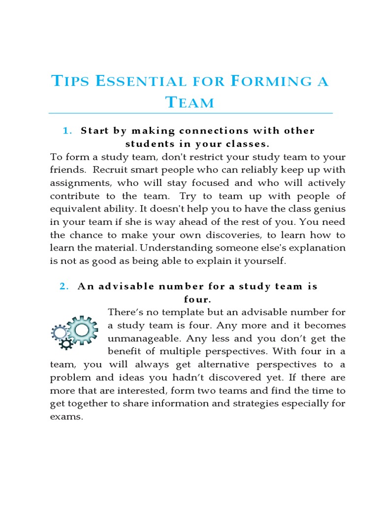 Tips For A Study Group | PDF