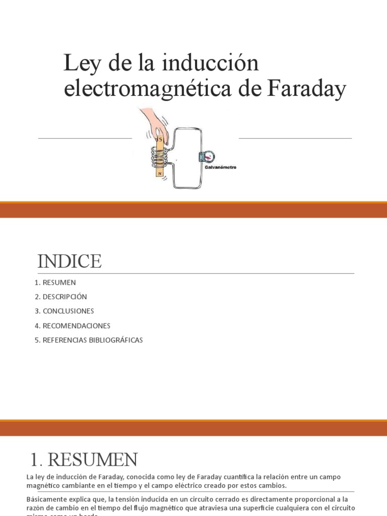 Ley de La Inducción Electromagnética de Faraday | PDF | Campo magnético ...