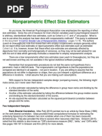 Nonparametric Effect Size Estimators: East Carolina University