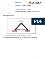 Working With Your Camera: Topic 5 - Introduction To Shutter, Aperture and ISO