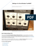 6 Adjustable Tripping Settings of A Circuit Breaker You MUST Understand - EEP